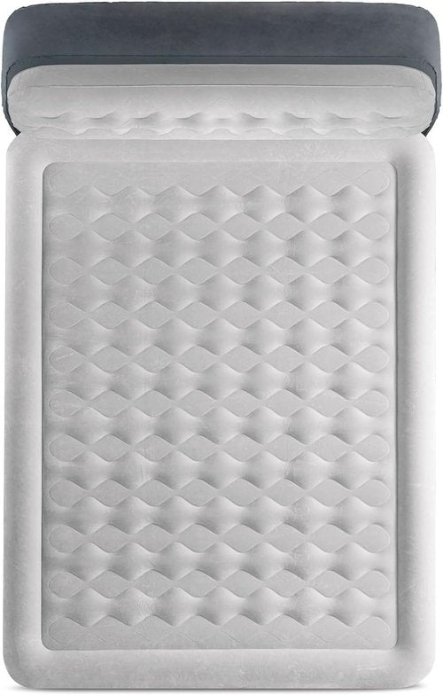 Intex Dura-Beam Deluxe Queen Air Mattress - 18-Inch Height with Built-in Electric Pump & Plush Headboard