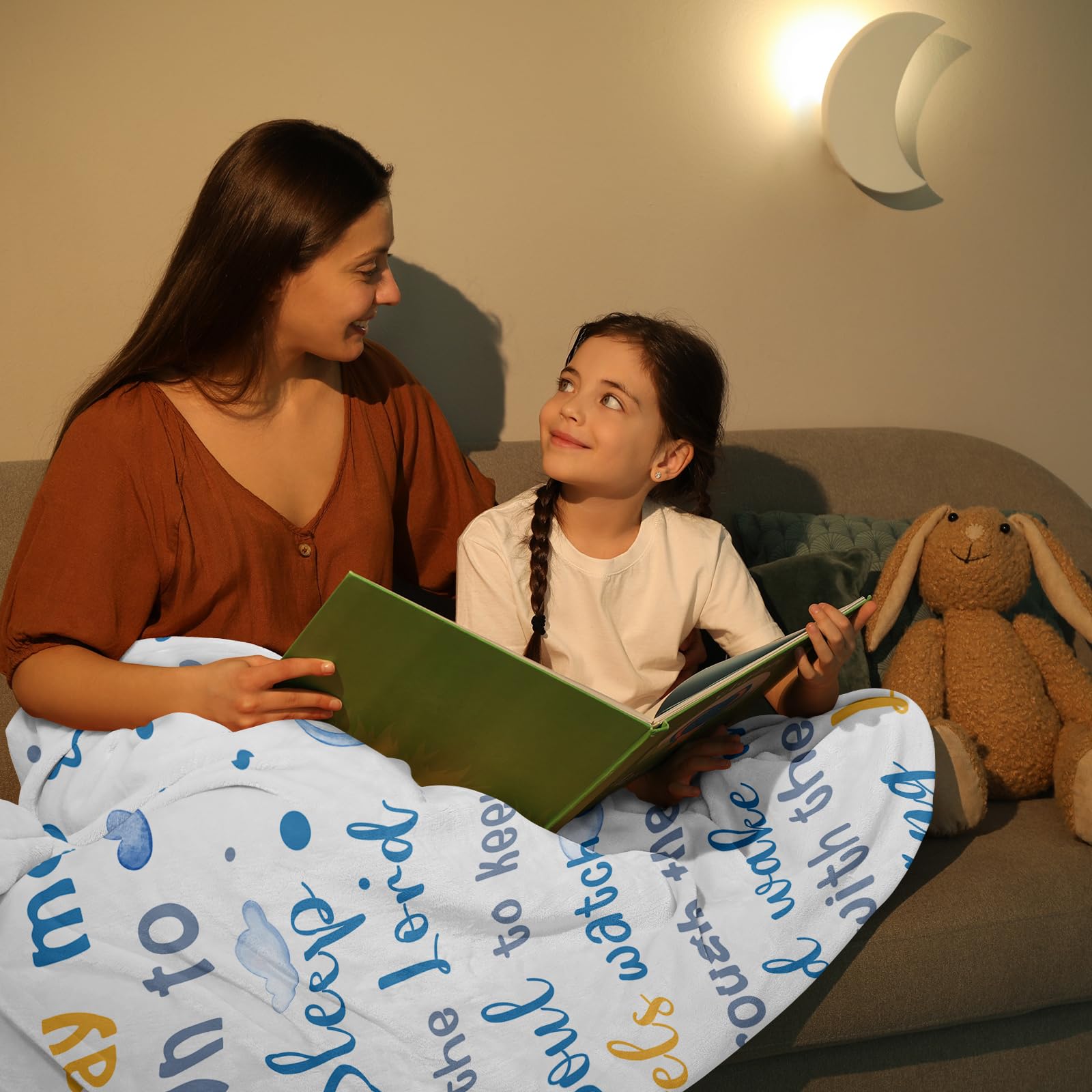 Unique Baptism Gifts for Boys/Girl, Baptismal Blanket 40"x50", Sweet Christian Gifts for Kids Soft Throw, Girls/Boys Christening Presents for Catholic, Religious Baptism Favors