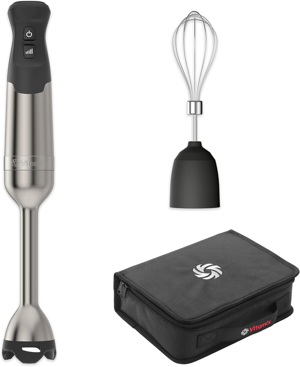 Vitamix Immersion Blender - 5-Speed Professional Hand Blender with Whisk Attachment & Storage Case | Stainless Steel/Black