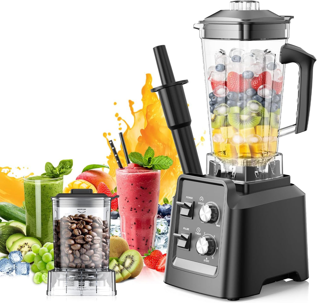 Skiennix 68Oz Countertop Blender - 28000 RPM for Smoothies & Ice Crushing | Self-Cleaning, Black
