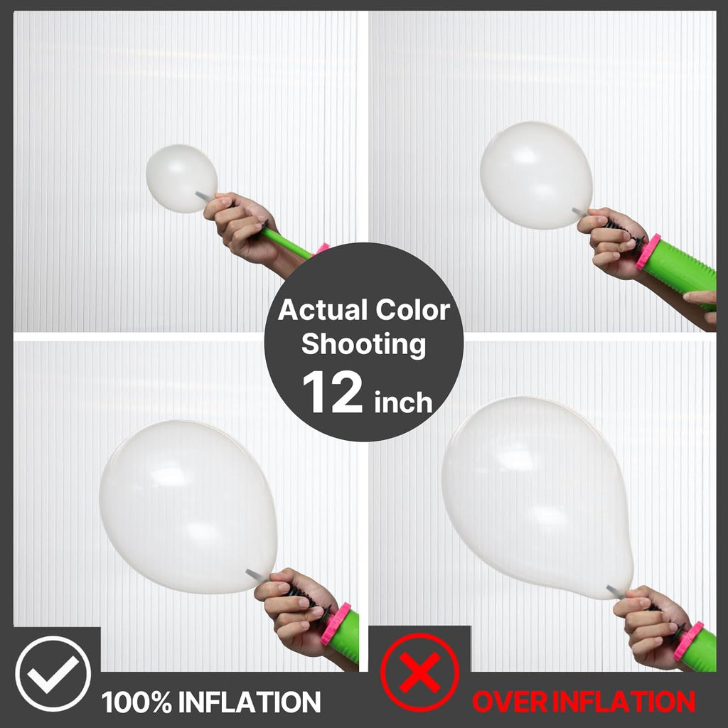 PartyWoo Clear Balloons - 120pcs Transparent Balloon Arch Kit for Weddings, Graduations & Parties | 5-18 Inch Sizes