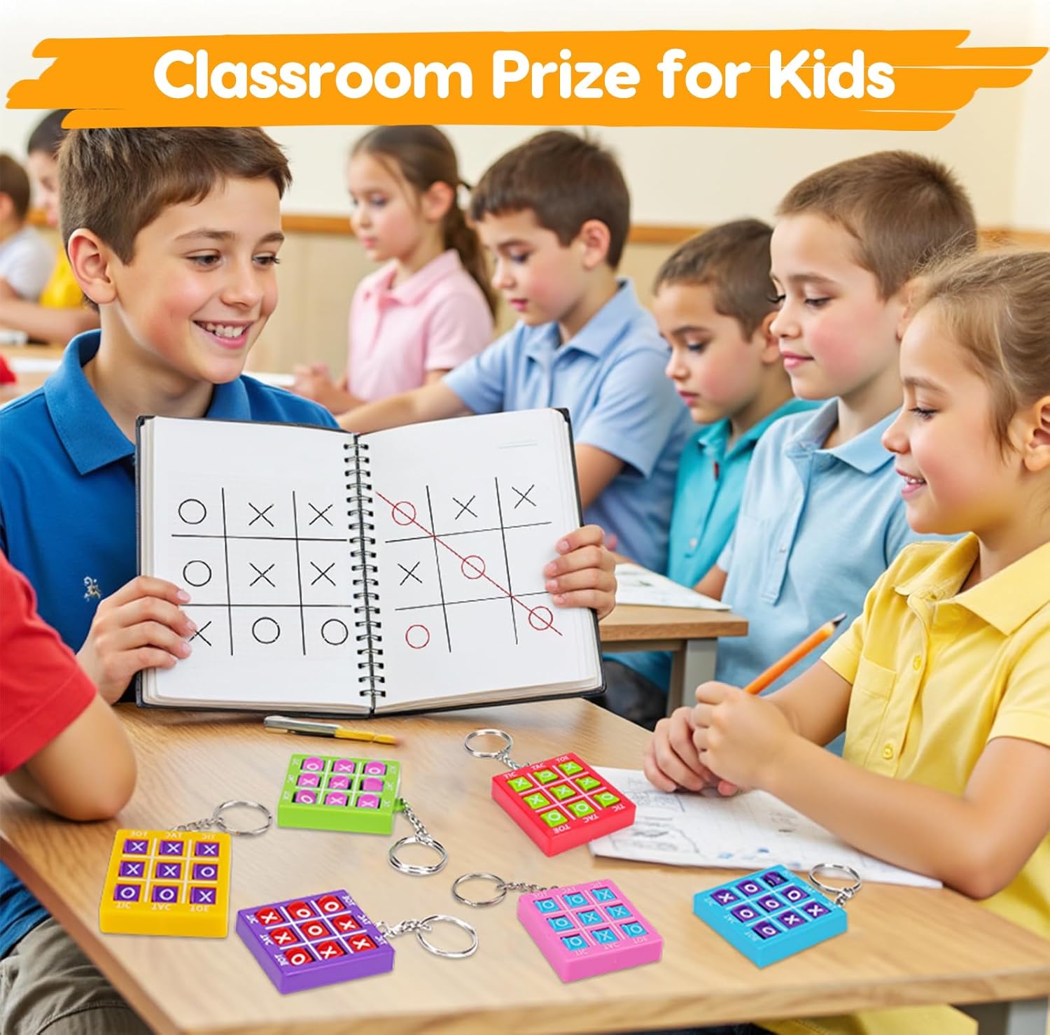 Skiennix 24PCS Tic Tac Toe Game | Fun Birthday Party Favors & Goodie Bag Stuffers for Kids 3-12