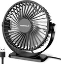 TriPole USB Powered Mini Desk Fan - 3 Speeds, 360° Rotation, Strong Airflow | 5.1 Inch Black