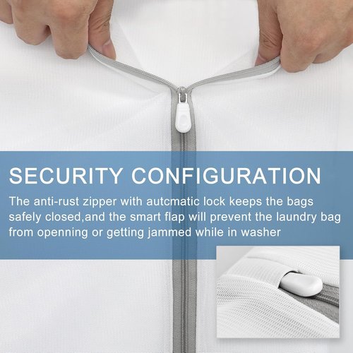 Muchfun Durable Fine Mesh Laundry Bags - 4Pcs Set for Delicates | 16 x 20 Inches (Large)