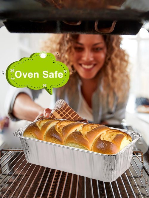 NEEBAKE 60 Pack Disposable Aluminum Loaf Pans with Lids Combo Set - 30 Pack 8.5x4.5x2.5 Foil Loaf Pans & 30 Pack 6x3.5x2 Mini Tin Foil Baking Pans Tin Trays Food Containers for Baking Cakes Bread Meat