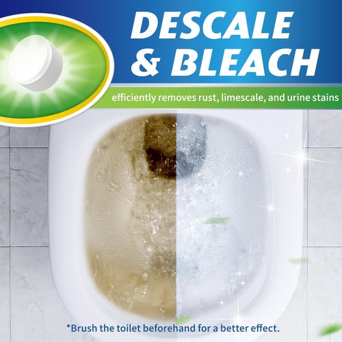 Ksend Toilet Bowl Cleaner Tablets - 20 PCS Automatic Bleach Toilet Cleaner Tablets, Slow-Releasing Deodorizing & Descaling, Powerful Bathroom Tank Cleaner