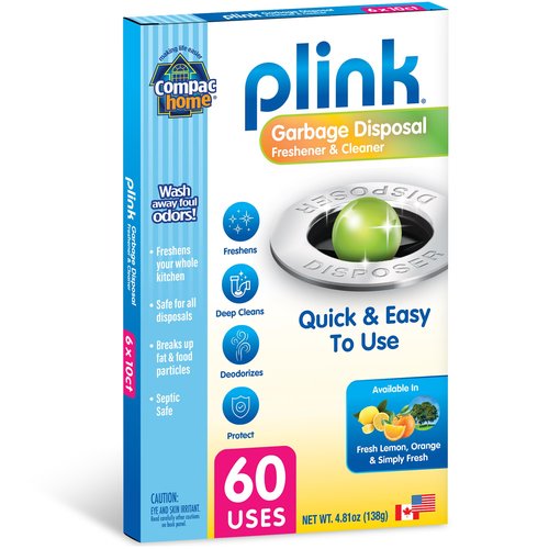 Compac Home Plink Garbage Disposal Cleaner and Deodorizer 60ct VALUE PACK - Assorted Scents