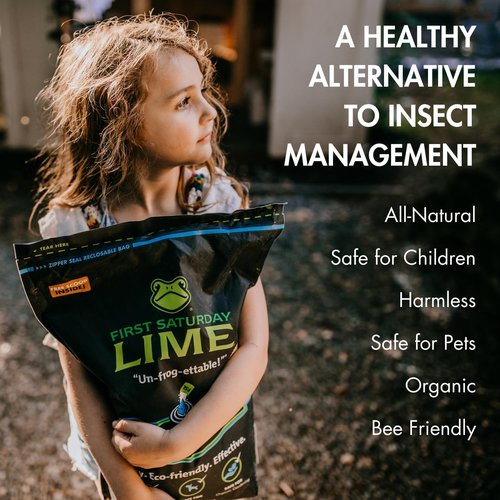 First Saturday Lime Insect Deterrent - 20LB Bag | Monthly Outdoor Insect Shield | Multi-Purpose Ant Control