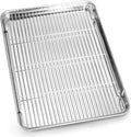 Regine Switzerland Cookie Sheet and Cooling Rack Set - 16-Inch Stainless Steel Bakeware, Non-Toxic & Easy Clean