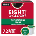 Eight O'Clock Coffee The Original Decaf, Single-Serve Coffee K-Cup Pods, Medium Roast, 12 Count (Pack of 6)