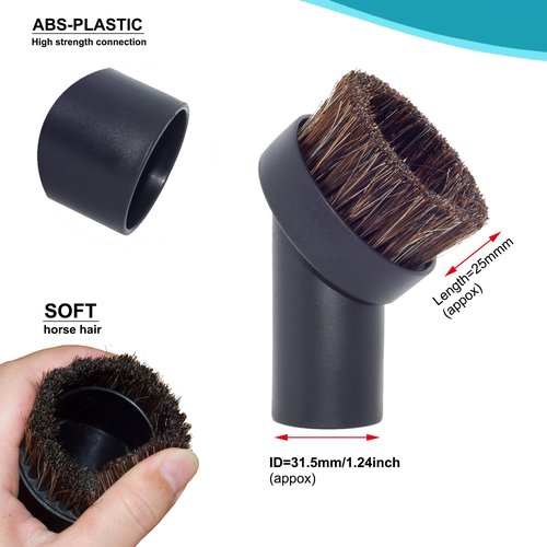 Horse Hair 1.25" Vacuum Brush Attachment Hose Adapter Compatible with Dyson V15 V11 V10 V8 V7 V6 Vacuum Cleaner