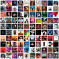Art·Zone 100 Pcs 5x5 Inch | Wall Collage Kit for Bedroom Decor, Album Covers & Music Themes