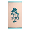 Lacoste 100% Cotton Large Beach Towel, Ultra-Absorbent & Fast-Drying, Machine Washable, Palm Tree Beach, 36" W x 72" L