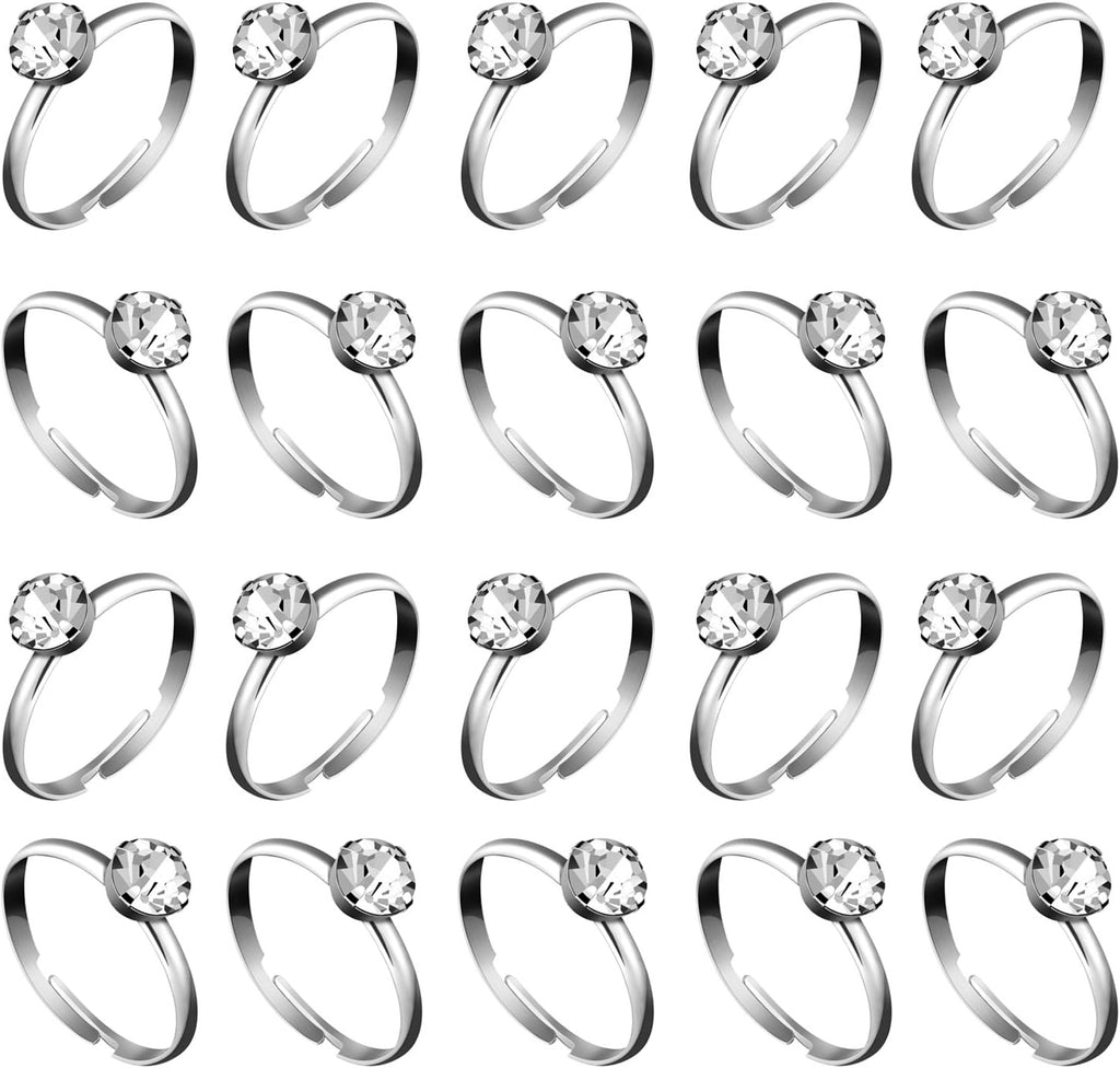 Whaline 36-Pack Diamond Engagement Rings | Bridal Shower & Wedding Table Decorations
