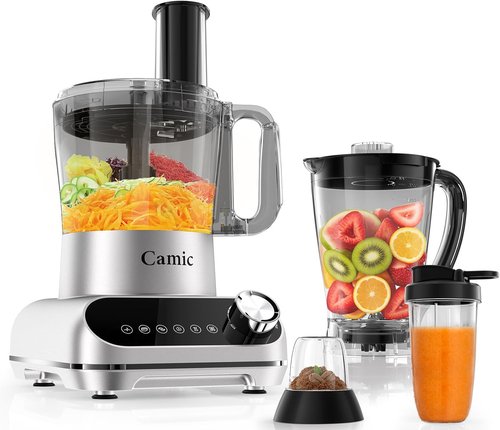 Camic Blender & Food Processor Combo - 6 Functions for Smoothies, Chopping & More | 72 oz. Blender & 64 oz. Processor Bowl