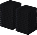 Homaxy 100% Cotton Dish Cloths - Ultra Soft & Absorbent Quick-Drying Towels | 12x12 Inches, 24-Pack, Black