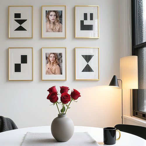 upsimples Aluminum 12x16 Picture Frame Gold, Display Photo 8.5x11 with Mat or 12 x 16 without Mat, Wall Hanging Metal Poster Frame with Acrylic Cover, 1 Pack