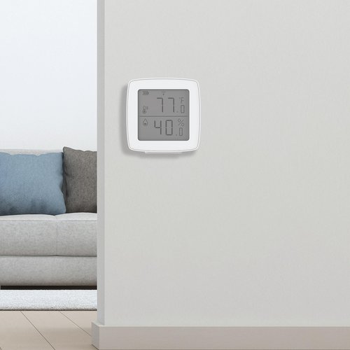 Feit Electric Smart Indoor WiFi Temperature and Humidity Sensor for Precision Environment Control, Wireless, Digital Remote App Control, Get Notification Alerts and No Hub Required - Temp/WiFi