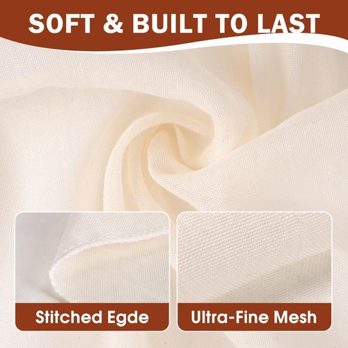 10 PCS Unbleached Cotton Cheesecloth by [Brand Name] - 20x20 Inch Reusable Straining Cloths for Baking & Cheese Making