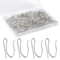 MOWPOG 140 PCS Metal Curtain Hooks for Drapes, 1.2 in Rustproof Drapery Pins for Pinch Pleat Curtain, S-Shaped Pin-On Hook for Window, Door, Shower, RV Curtains