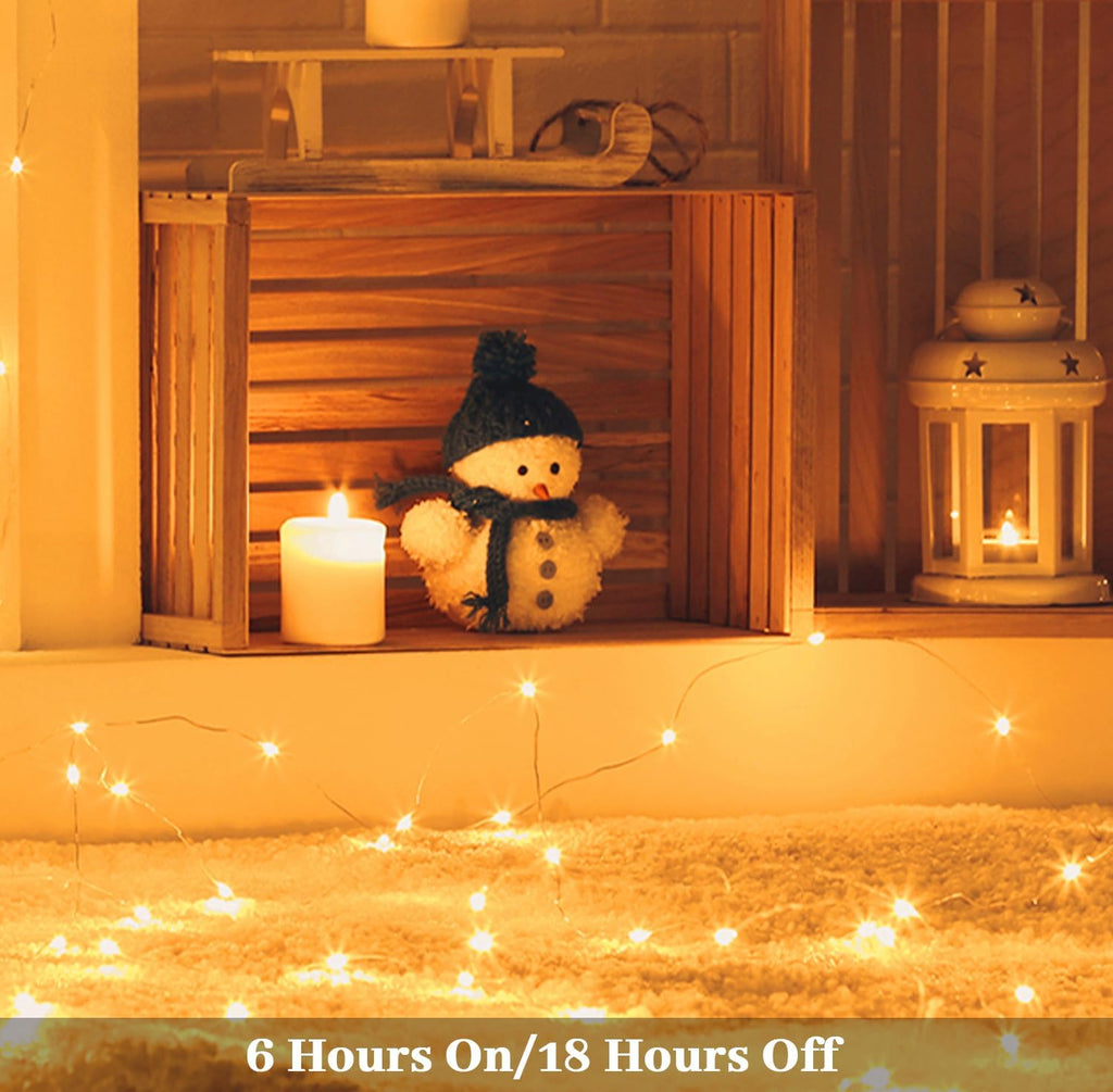 Yiaht 12-Pack Battery Operated Fairy String Lights - 20 LED Waterproof Silver Wire for Bedroom & Party Decor