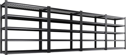 Heavy Duty Metal Shelving Unit by Set of 4 | Adjustable 5-Tier Storage Shelves - 3000 lbs Capacity, 71”x46”x18”