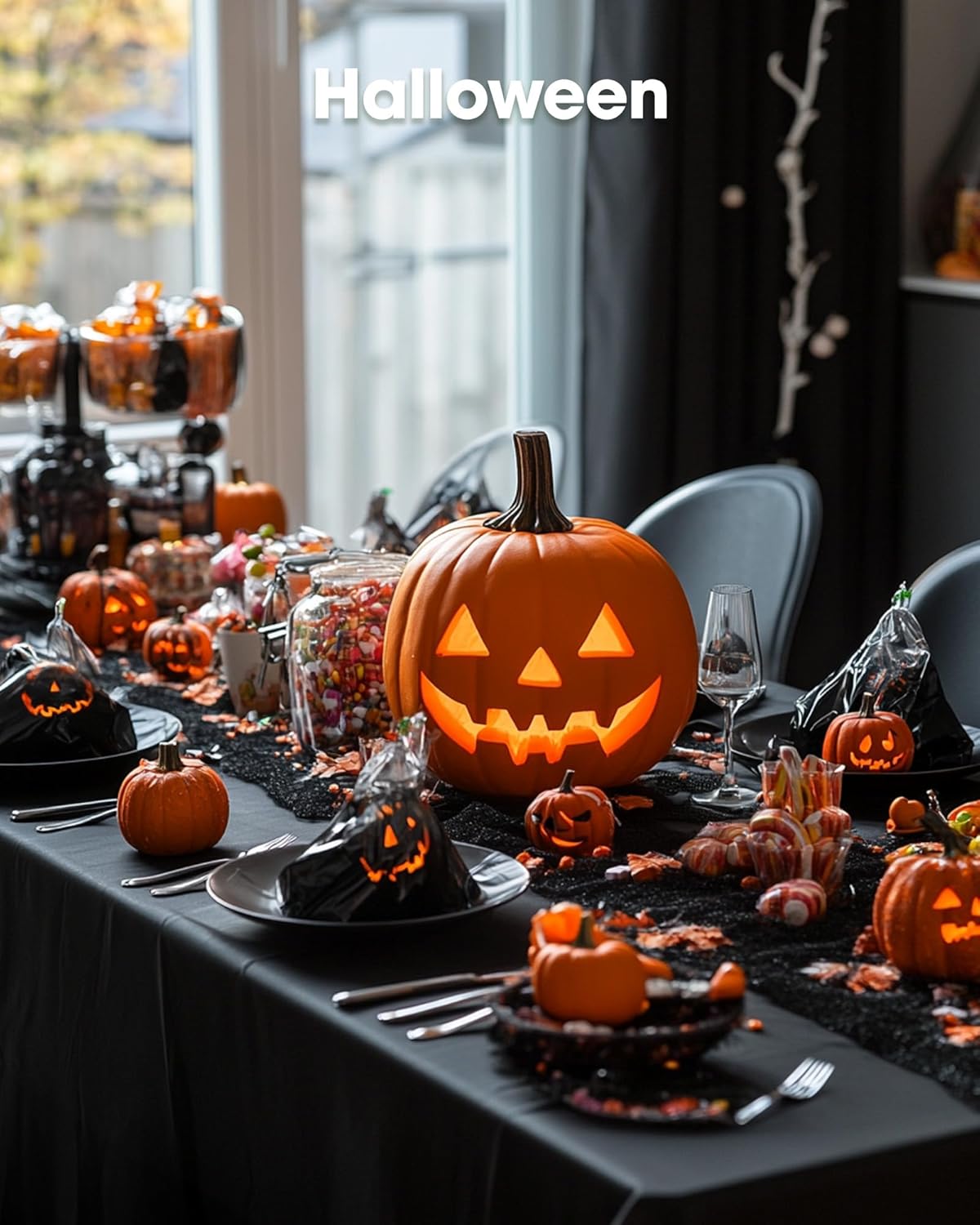 Pureegg Disposable Plastic Table Cloths - 10 Pack, 54 x 72 Inch, Leakproof & Sturdy for Halloween Decor