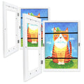 MammyGol 2-Pack Kids Art Frames in White, Picture Frame Displays 8.5x11 without Mat, Front Opening Kids Artwork Frames Changeable, Storage Frame for Wall Tabletop, Holds 50-150 Pcs
