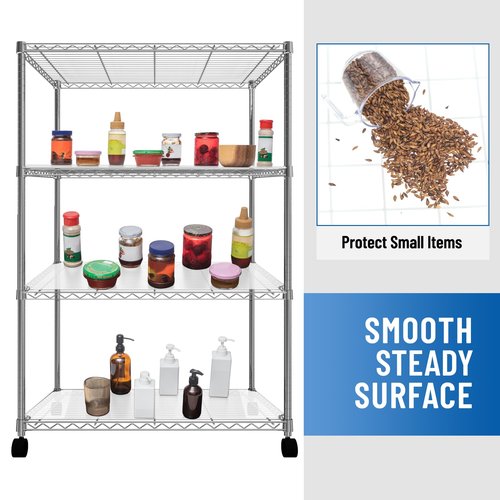 Frienda Set of 5 Wire Shelf Liner 24 x 60 Inch Heavy Duty Shelf Liners Packed Flat for Wire Shelving, Waterproof Non Adhesive Plastic Mat for Metal Rack Kitchen Shelves, Shoe Rack