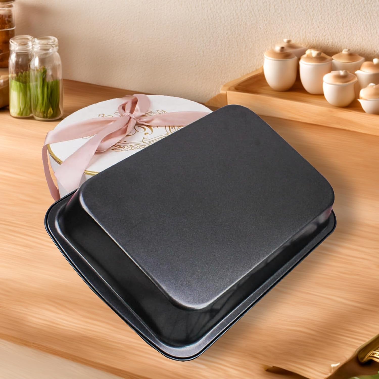 Regine Switzerland Non-Stick Rectangular Cake Pan Set - 9 x 13 Inch Deep Bakeware for Brownies & Lasagna