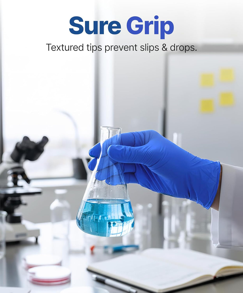 Schneider Nitrile Exam Gloves - Dark Blue, Disposable, Latex-Free & Powder-Free for Food Safety