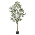 VECELO Artificial Olive Tree 6FT(72inch), Faux Olive Trees in Pot, Tall Fake Plant with Silk Leaves, Realistic Fruits and Dried Moss for Indoor Home Office Decor