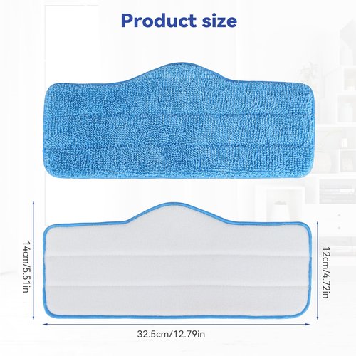 Steam Mop Pads Fit for Dupray Neat Steam Cleaner - 12 Pack Neat Washable and Reusable Microfiber Pads - Accessories for Neat Steam Cleaner