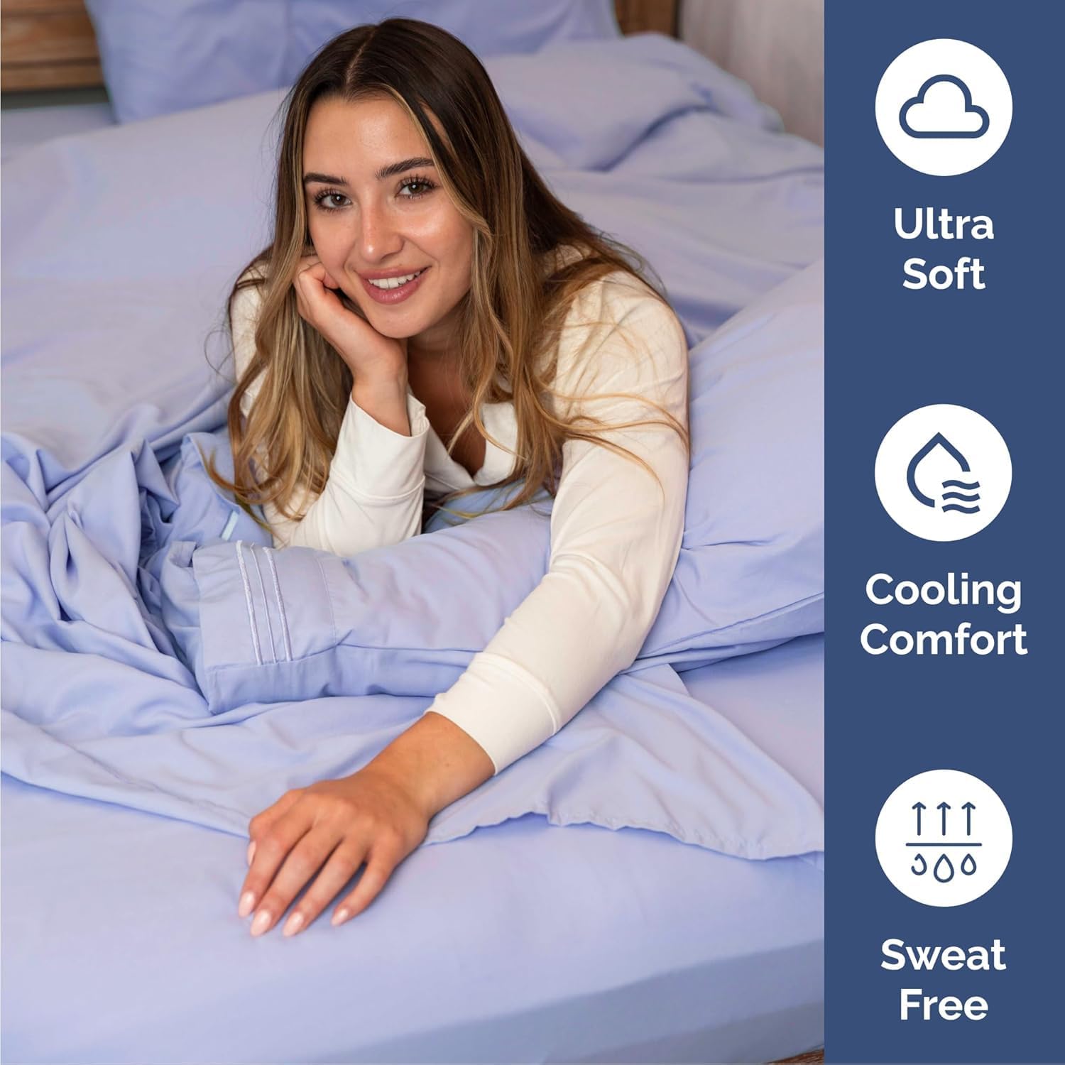 Regine Switzerland Cal King Sheet Set - Luxurious Breathable Cooling Bedding - Soft, Wrinkle-Free Lavender - Deep Pockets