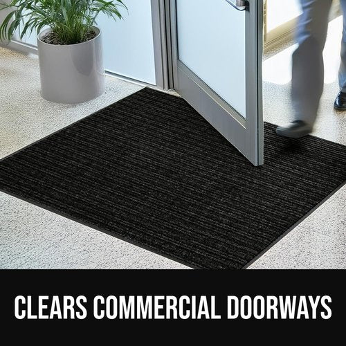 GORILLA GRIP Waterproof Door Mat - Heavy Duty Entryway Rug for Home & Office | 29x17, Black