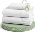 LANE LINEN 100% Organic Cotton Twin Sheets Set - Soft, Breathable Percale Bedding | 3-Piece White Set