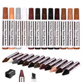 Furniture Repair Kit Wood Markers - Markers and Wax Sticks for Stains, Scratches, Wood Floors, Tables, Desks, Carpenters, Bedposts, Touch Ups, and Cover Ups (25)