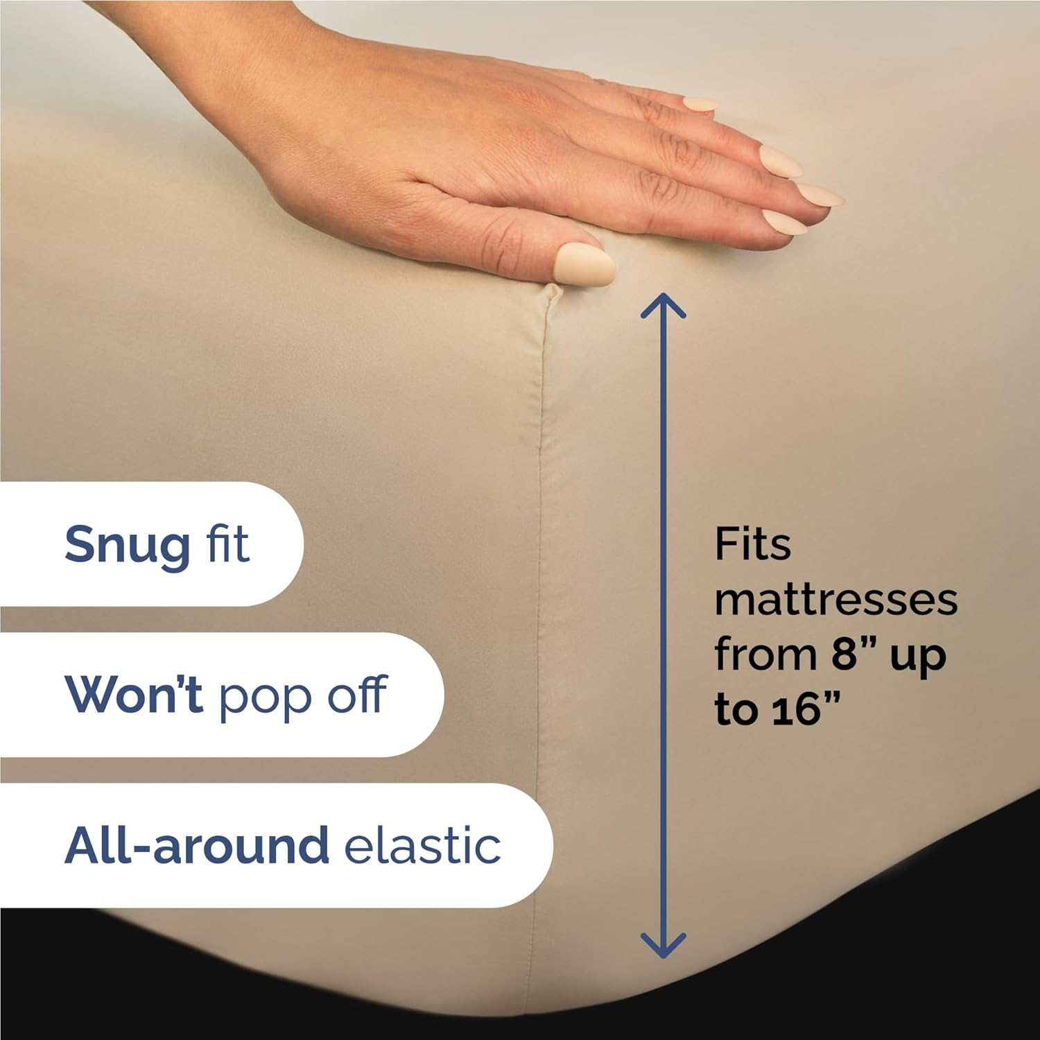 Skiennix Twin XL Sheet Set - Ultra-Soft Cooling Bedding - Deep Pockets, Wrinkle-Free - Cream Color