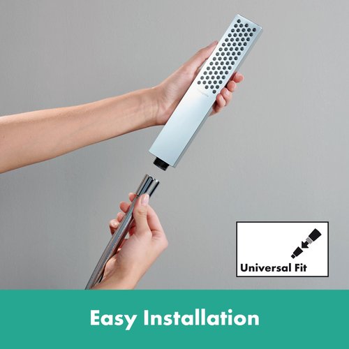 hansgrohe Pulsify E Handheld Shower Head 1-Spray PowderRain in Chrome, 2.5 GPM, 24322001
