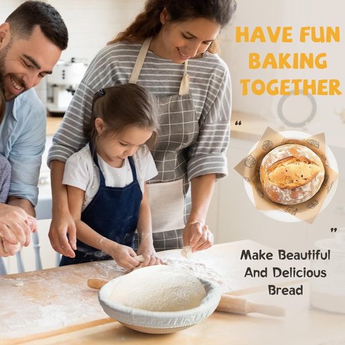 Advanced Cast Iron Dutch Oven for Baking, With Banneton Bread Proofing Basket & Baking Supplies, 5QT Multi-Functional Dutch Oven Pot with Lid, Cast Iron Bread Pan, Black