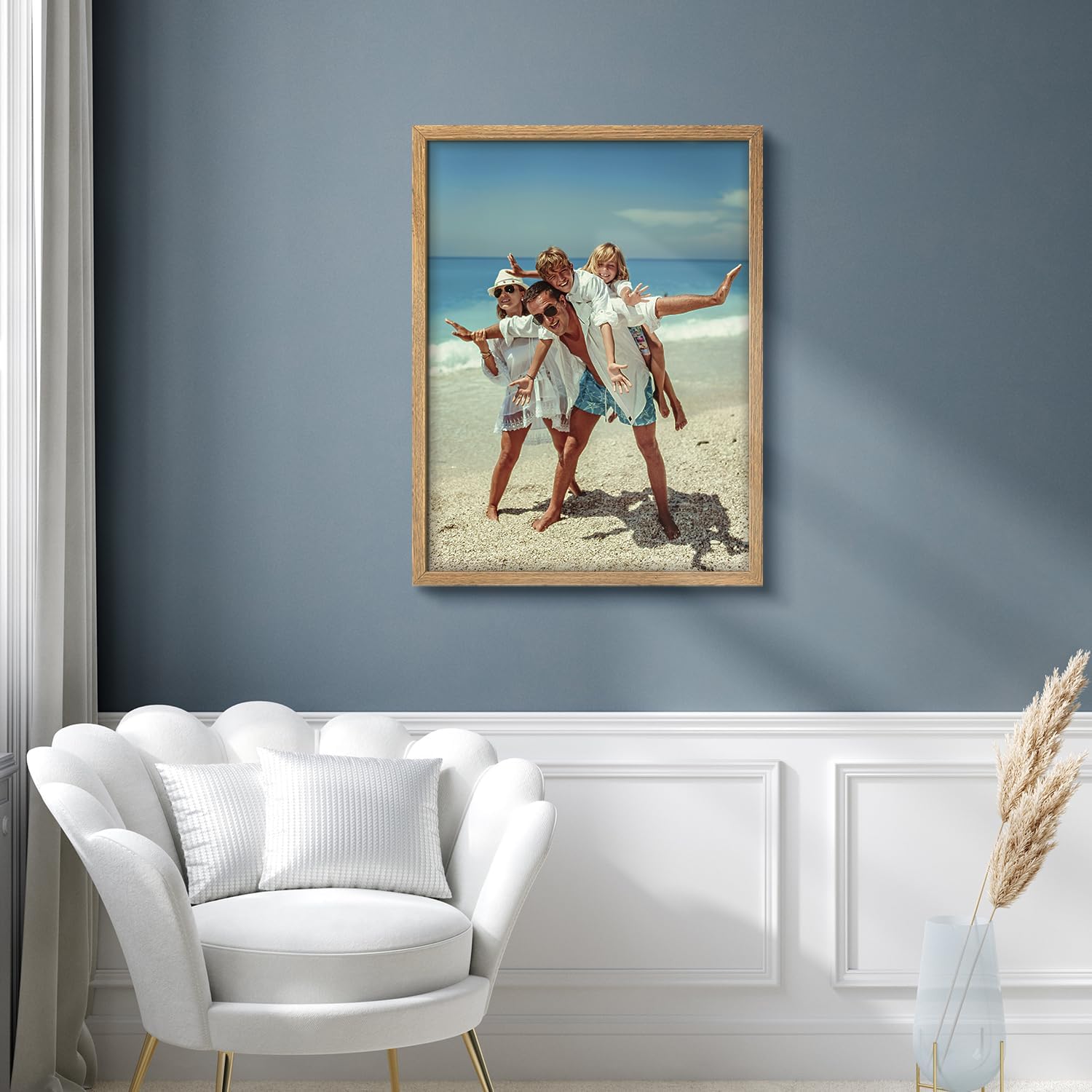 Wall26 Custom Framed Poster - Stylish Wall Art for Living Room & Bedroom | Ready to Hang - 12"x16" Natural