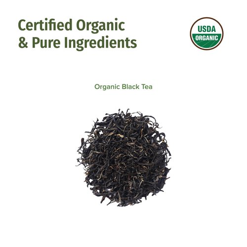 NEPAL TEA Organic Black Tea Bags from the Himalayas - 15 Pyramid Tea Bags, Single Origin from a Family Farm - Black Tea Bags with Loose Leaf Tea Inside (Himalayan Sunrise), 6 Pack