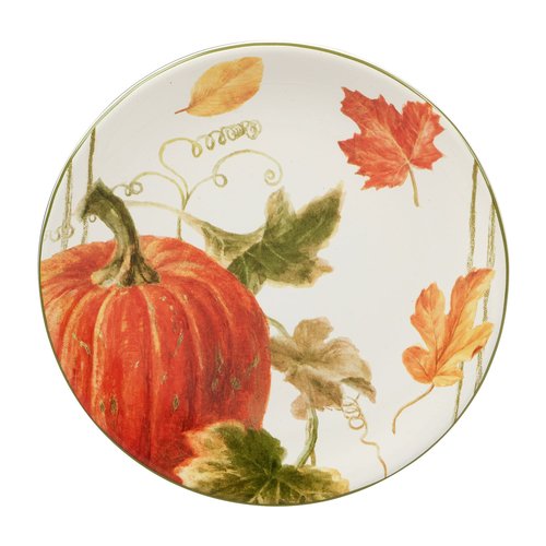 Certified International Autumn Harvest 9" Salad/Dessert Plates and Soup/Cereal Bowls, Set of 8, Multicolor