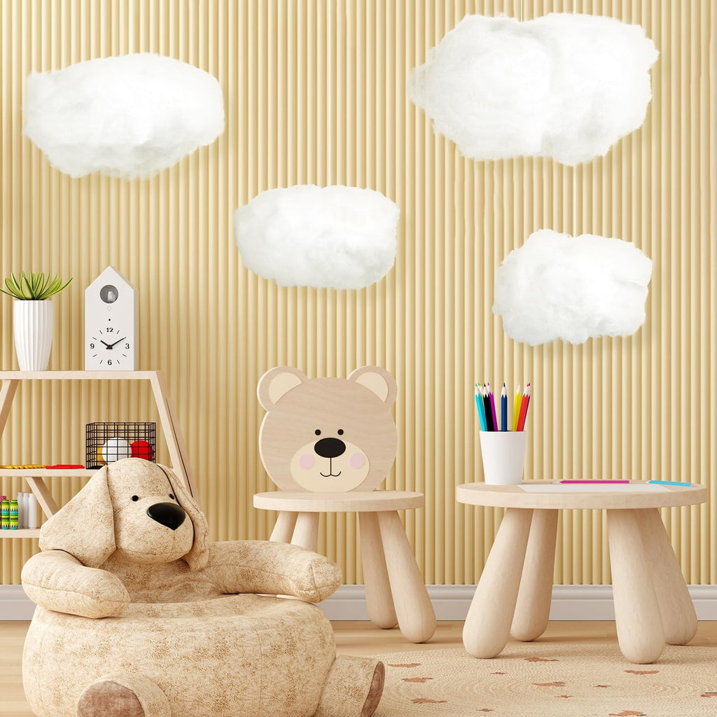 ZAUGONTW Artificial Cloud Props - 3D Hanging Decorations for DIY Room Decor | 6 Pieces in 3 Sizes