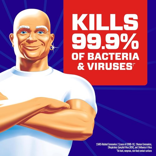 Mr. Clean Antibacterial All-Purpose Cleaner - Multi-Surface Floor & Bathroom Cleaner, Lemon, 99oz