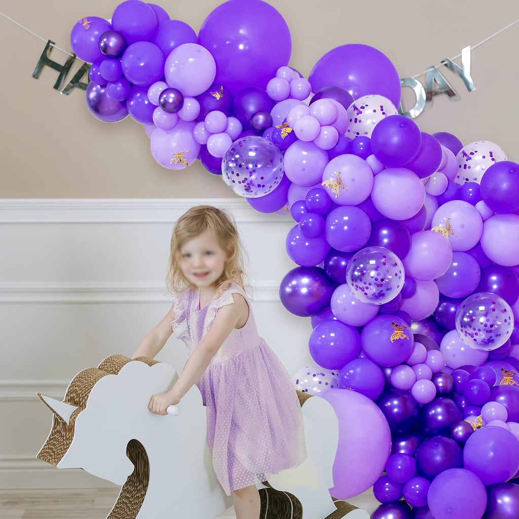 Purple Balloons - 110 Pcs Mini 5-Inch Thick Latex Balloons for Birthday, Wedding & Baby Shower Decor