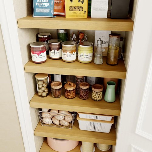 Wire Shelf Covers 4Pcs, 30x12x3 in, Durable PVC Shelf Cover for Wire Shelving Pantry, Kitchen Faux Wood Rack Covers, Moisture-Resistant & Easy-to-Clean Organizer Liners, #1 White