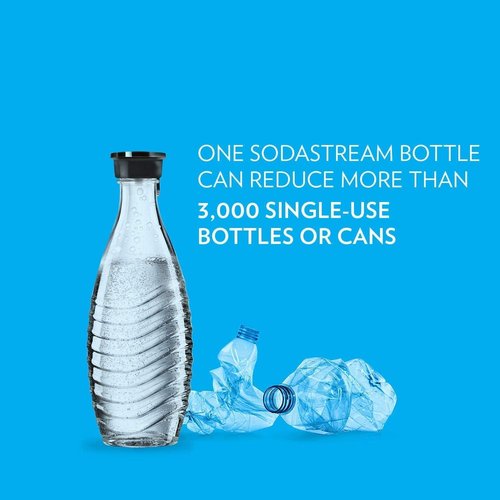 sodastream - Carbonating Carafe for Aqua Fizz machines | Eco-Friendly Reusable Glass Bottle | Keeps Sparkling Water Fresh | Dishwasher Safe | 24 Fl Oz | NOT compatible with other machines