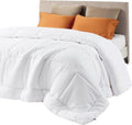 Bedsure Comforter Duvet Insert - All-Season Quilted Queen Plus Size Bedding, GentleSoft Down Alternative, White 90 x 90 Inches