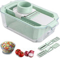 GEHEN Kitchen Pro-Series 9-in-1 Vegetable Chopper - 6 Blades, Mandoline Slicer & 5 Quart Storage Basket